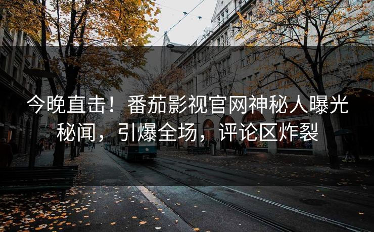 今晚直击！番茄影视官网神秘人曝光秘闻，引爆全场，评论区炸裂