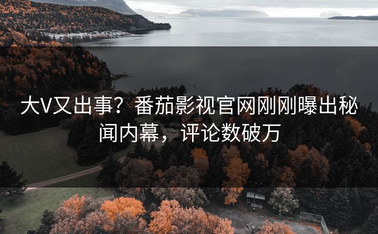 大V又出事？番茄影视官网刚刚曝出秘闻内幕，评论数破万